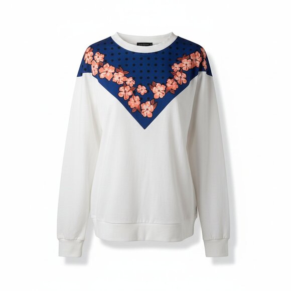 Scotch & Soda Tops - Scotch & Soda Les Tropiques Floral V-Panel Cotton Sweatshirt Medium